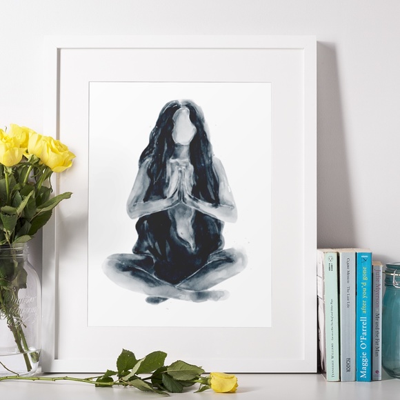 Watercolor Abstract Nude Woman Portrait Print Poster Unframed - Picture 5 of 8